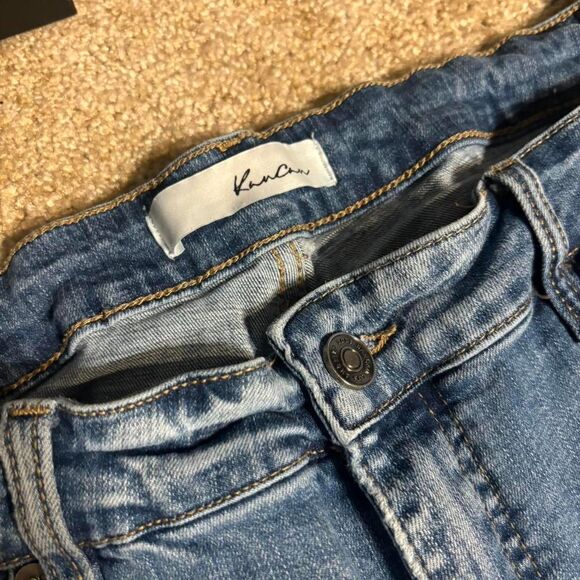 Kancan Light Blue Distressed Denim Jeans | Frayed Hem | Women’s Size 31 - Picture 3 of 6